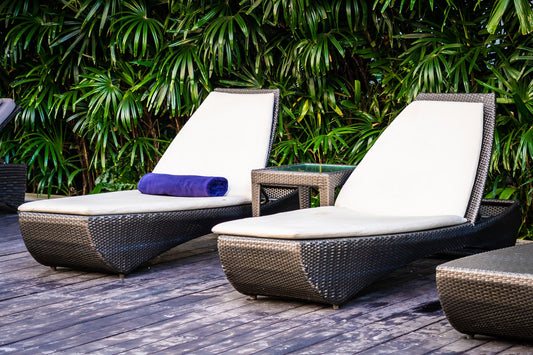 Create a Coastal Escape with the 2 Piece Patio Lounger Set